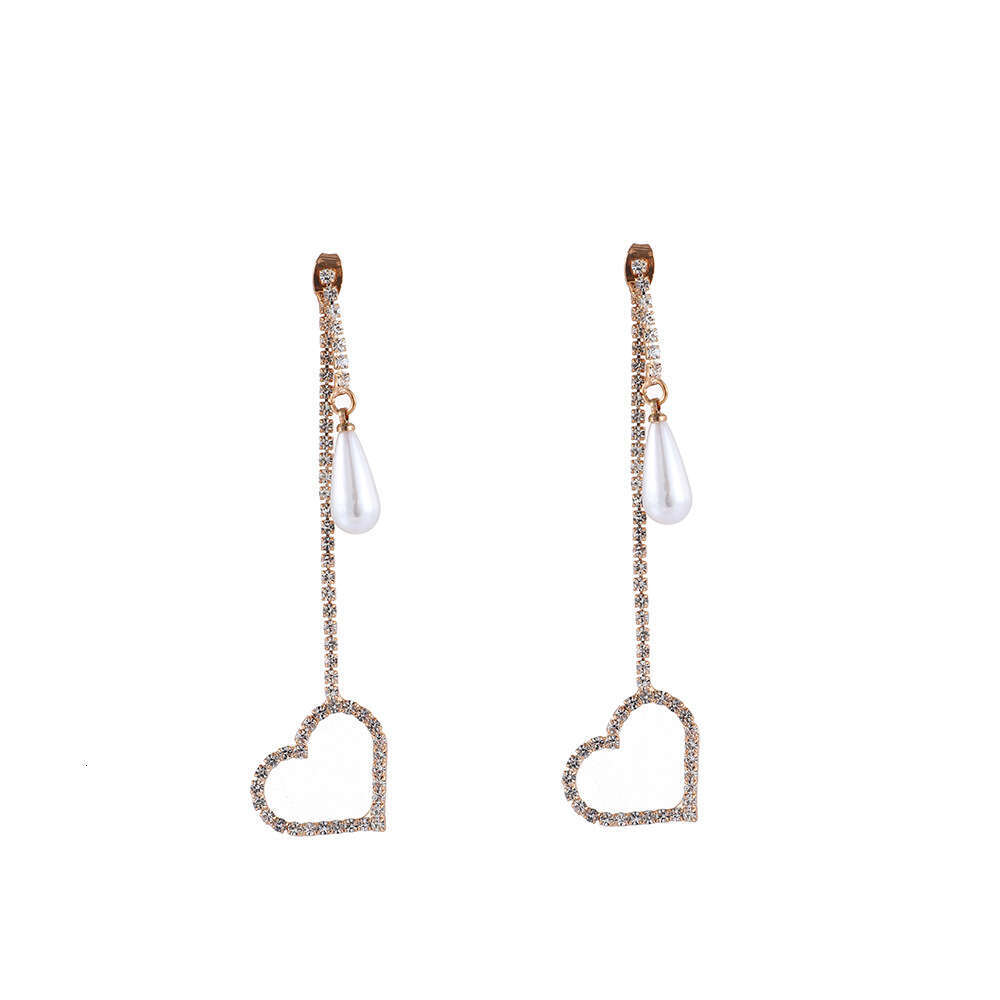 Hot selg tassel with temperament, long bow elegant full dia earrings, heart-shaped earrings