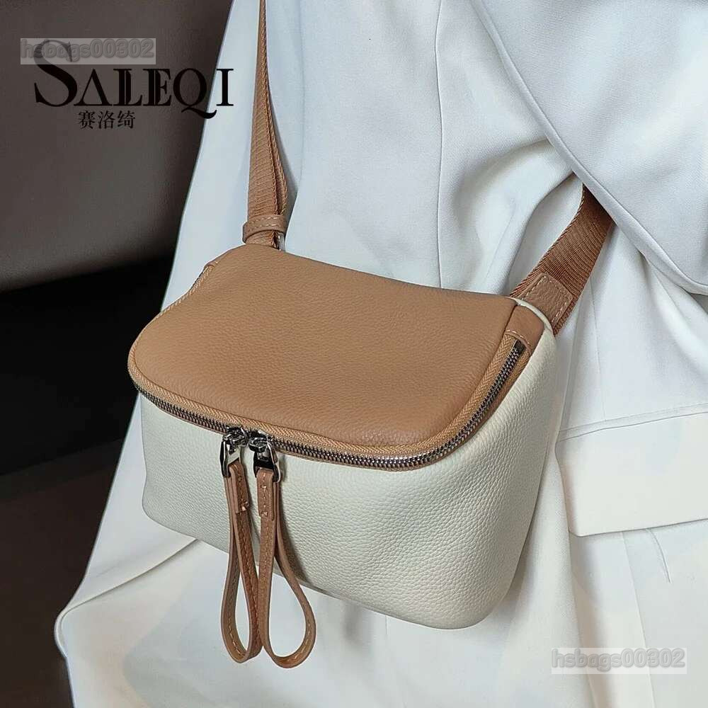 New Chest Soft Leather Waist Versatile Casual One Shoulder Crossbody Bag Trendy High End Feeg Genuine Leather