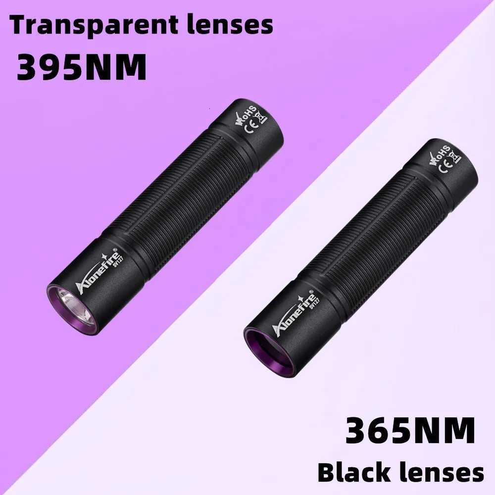 Mini 365nm UV Flashlight USB Rechargeable Ultraviolet Blacklight Marker Cat Dog Urine Money Fluorescence Detector LightW251106