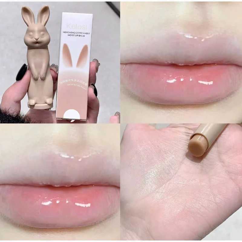 Cute rabbit lipstick moisturizing and fade lip line suitable for children moisturizing Korean girls original lip makeup W250407