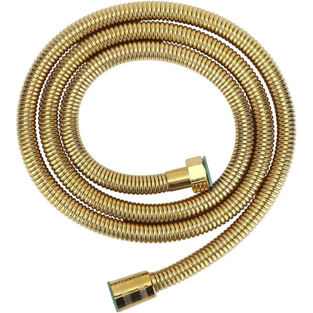 Gold Shower Hose Stainless Steel Material Double Buckle Design Handheld Shower Hose Suitable for Most Bathro Showers Y251107