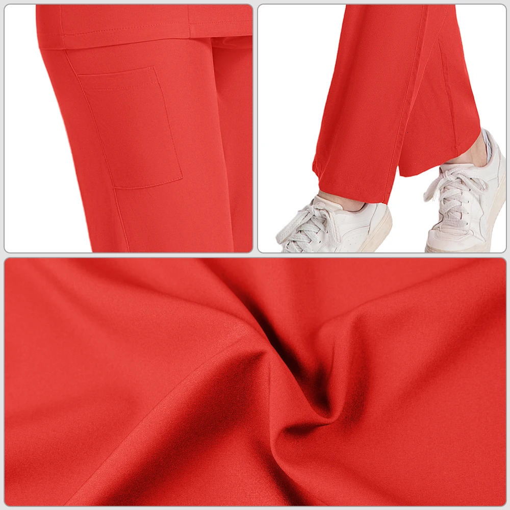 Uniforms Woman Scrub Set Nurse Beauty Salon Workwear Long Scrubs Top Pants Spa Doctor Nursing Clinical Suit 250402