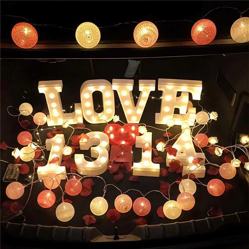 15/3M Cotton Garland Balls Lights String Christmas Outdoor Hanging Party Baby Kids Room Bed Fairy Lights Wedding Decorations W251107