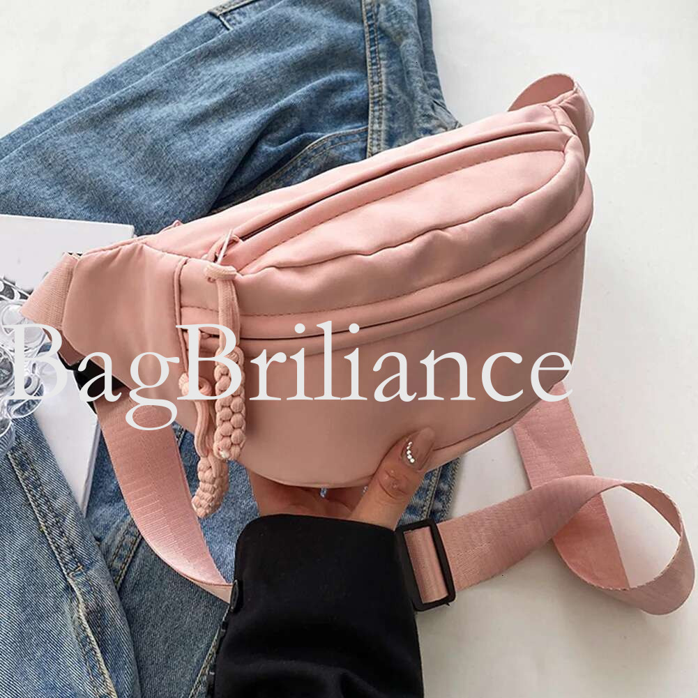 2025 Chest Banana bag for Women Sg Crossbody Pack Canvas Running Waist Casual Fanny Packs Sport Half Moon Belt Bag