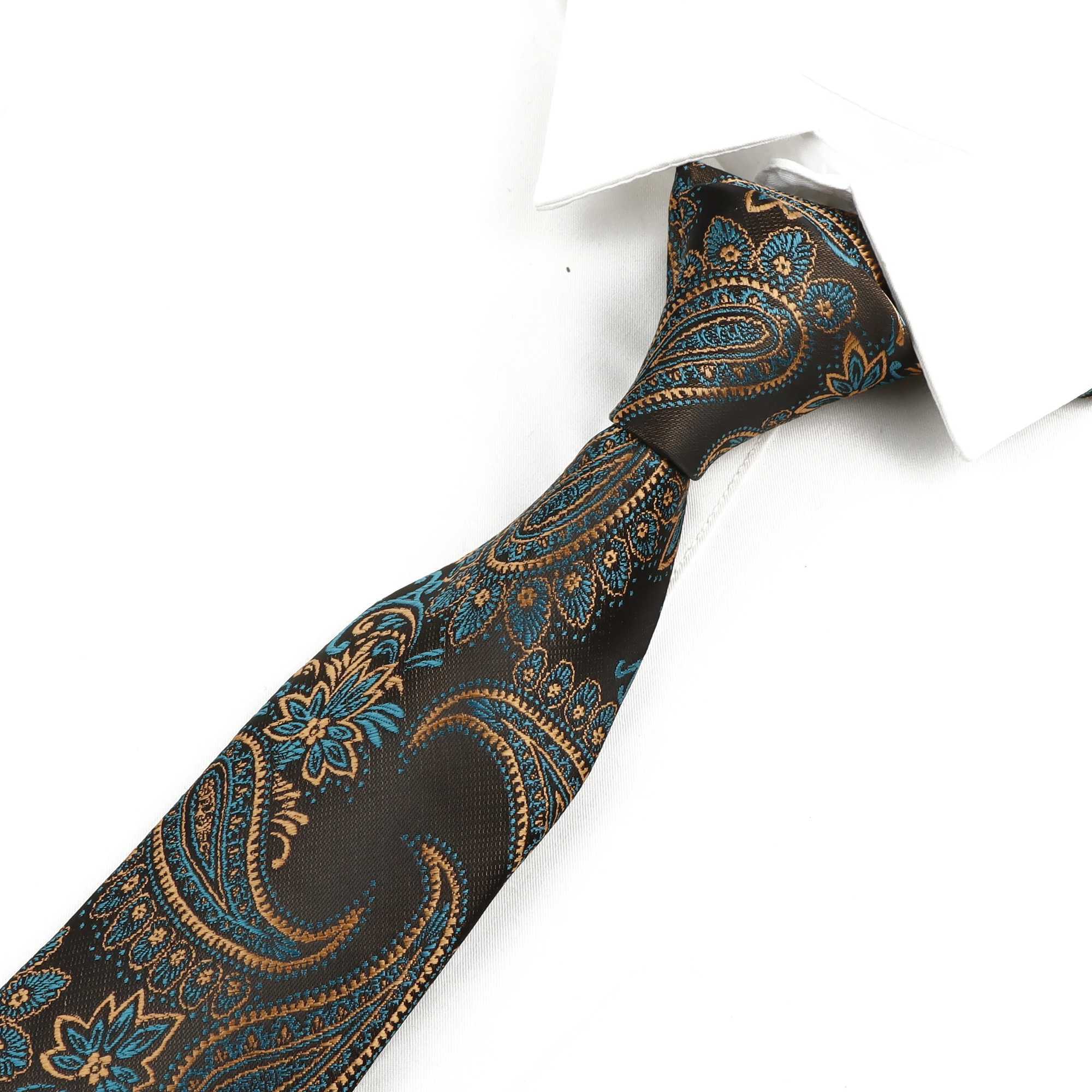 New Design Business Paisley Men Tie Red Blue Green Purple Slim Skinny 6cm Necktie Luxury Jacquard Wedding Party Cravat Accessory X250407