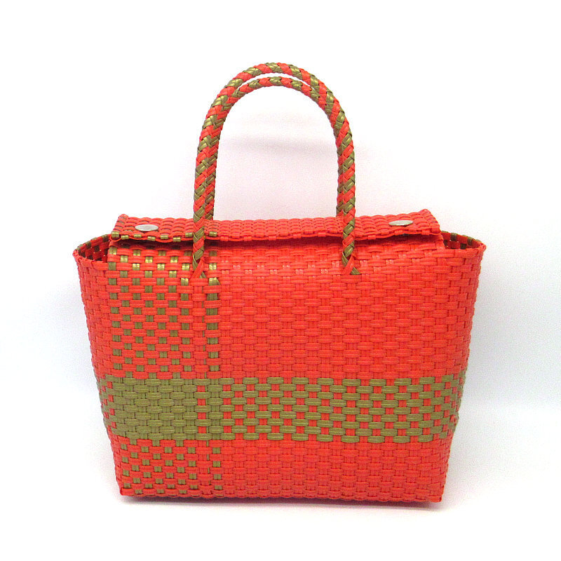 New Plastic Vegetable Basket New Grass Woven Bag Hand-Held Basket Handbag And Shopping Matching