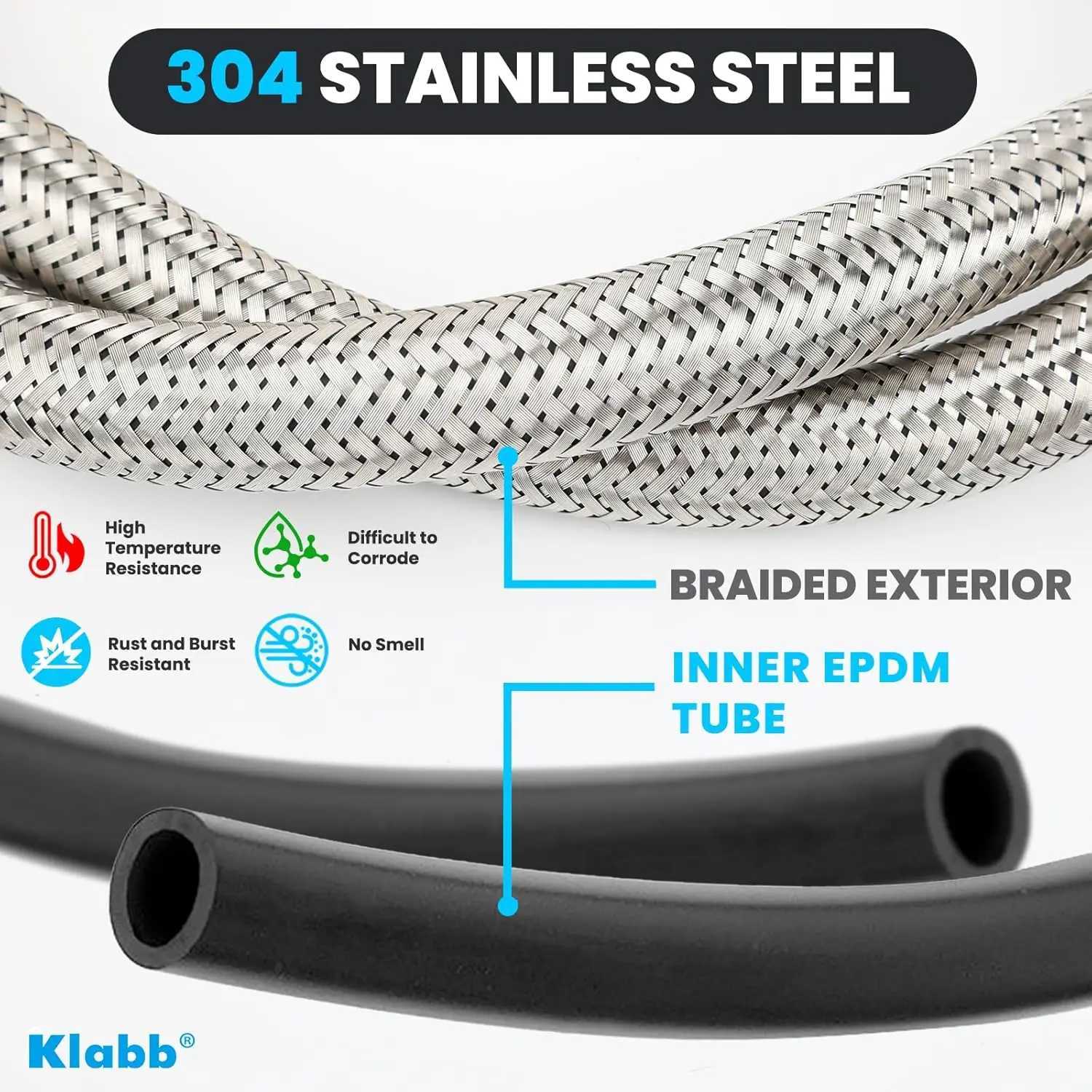 40/60/80/100/150/200cm Stainless Steel Braided ible Hose Household Water Heater Toilet Faucet Hot and Cold Water Inlet Pipe Y251107