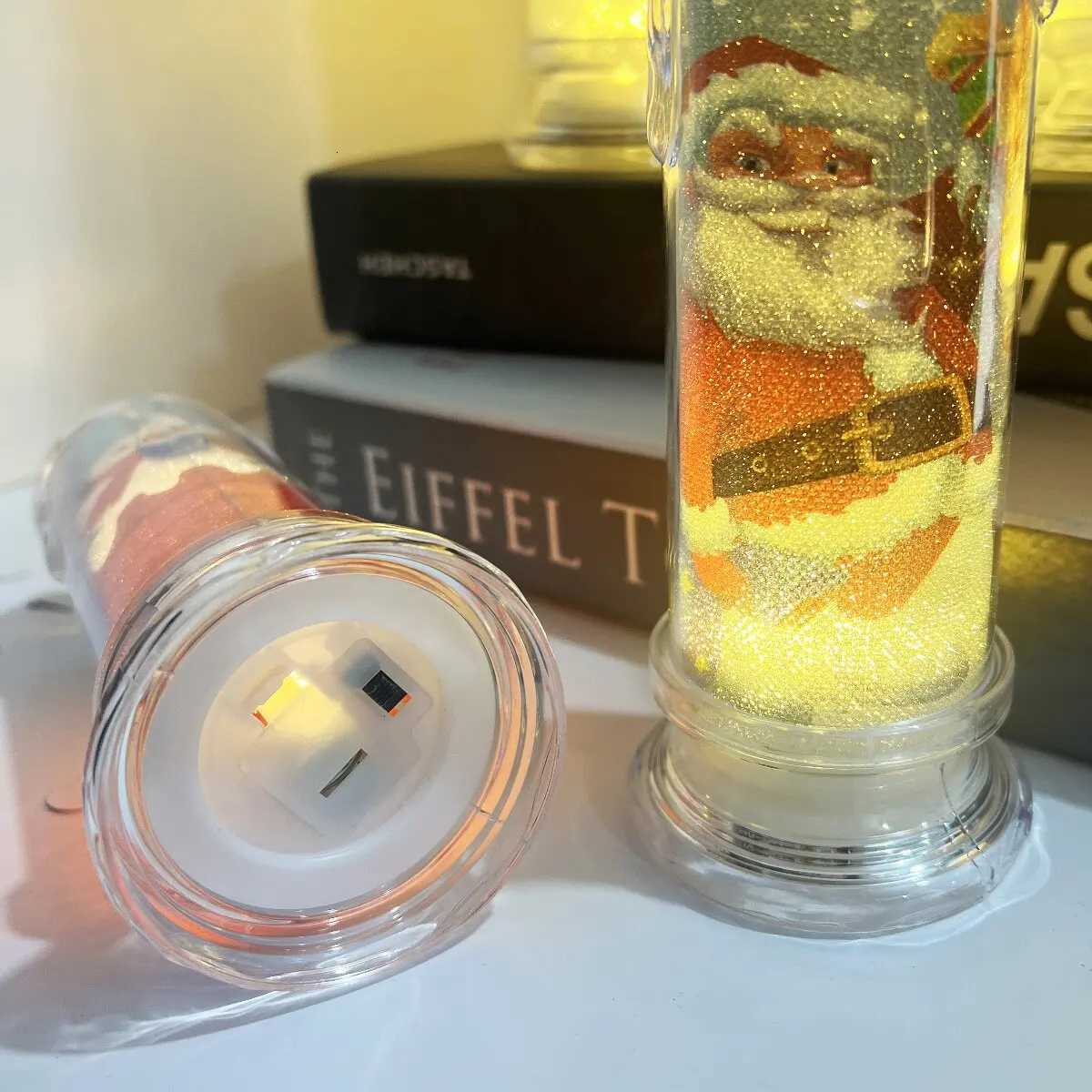 Festive Flameless Pillar Candles Battery Powered LED Christmas Lights for Indoor Outdoor Holiday Atmosphere W251107