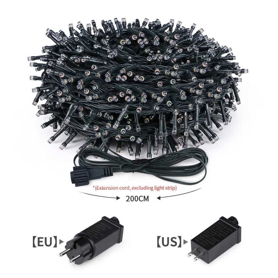 Max 100M Available LED Fantasy Color String Lights Star Twinkle With 8 Modes For Outdoor Garden Christmas Halloween Party Decor M251113