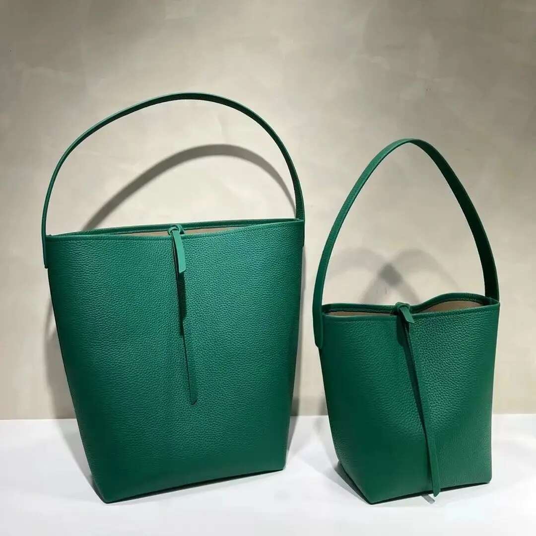 Brand Design Fashion Large Capacity Genuine Leather Bucket Bags High Quality Lychee Pattern Cowhide Handbags For Women