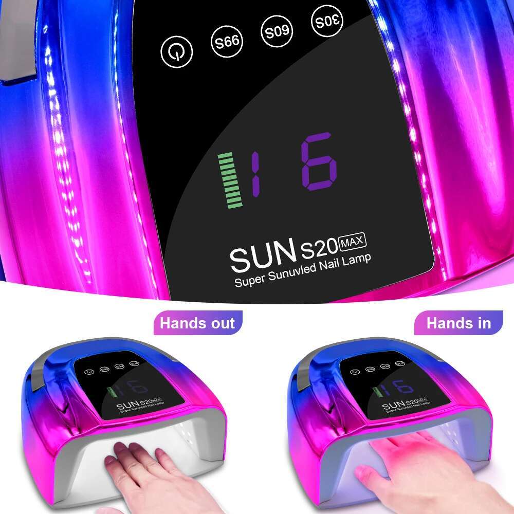 Cordless Rechargeable UV With LED Display Wireless 48LEDS Nail Drying Lamp For Curing All Polish Gel Salon Tools