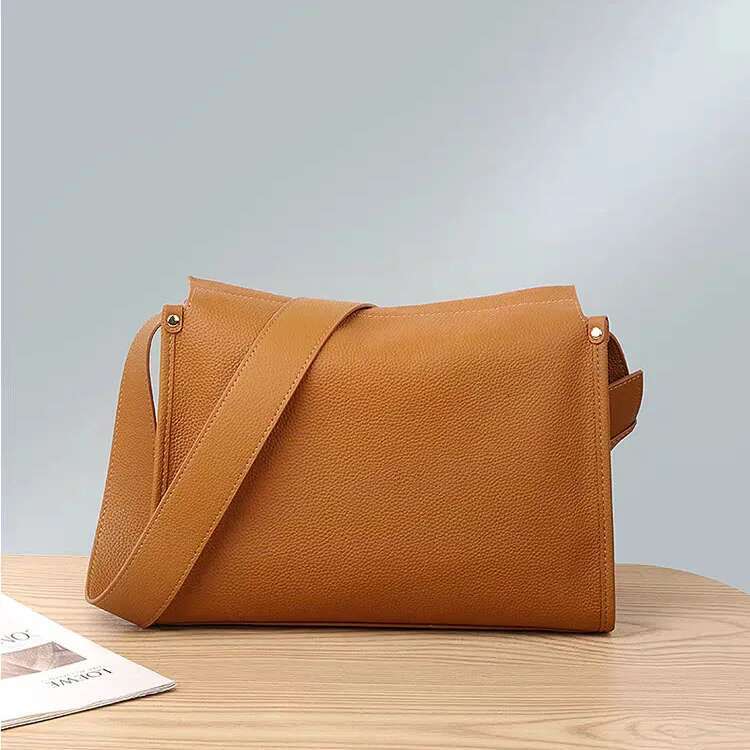Baiye Fashion Genuine Leather Women's Bag, Cowhide Handmade, One Shoulder Crossbody Bag
