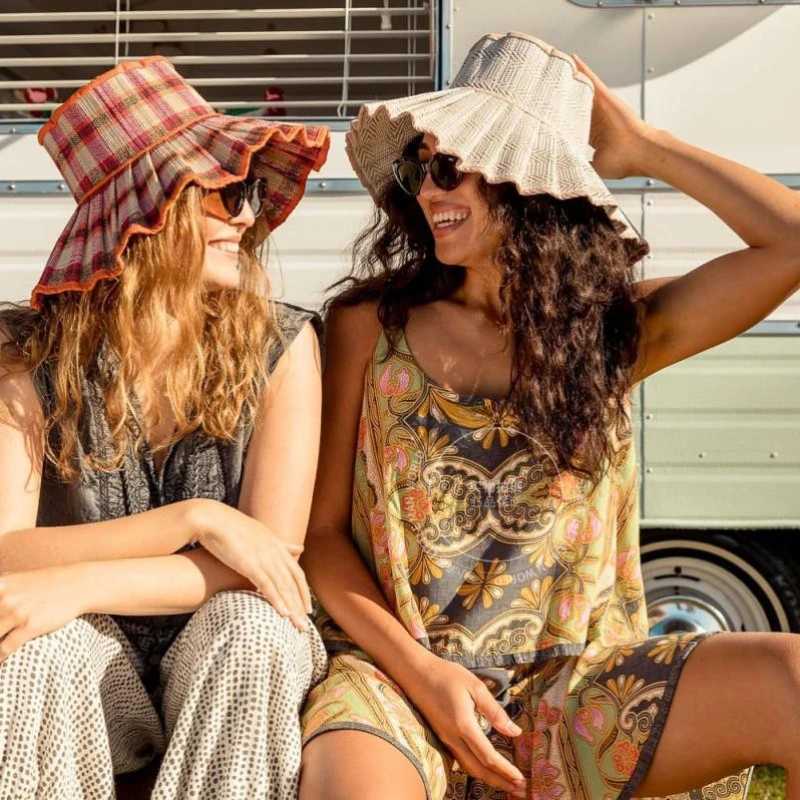 USPOP Fashionable foldable pleated straw hat with large brim waterproof Straw sun hat 2 size available Z250407
