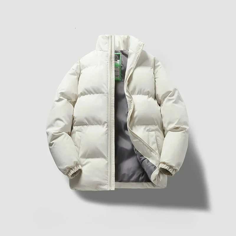 New Winter Mens Thickened Jacket Hot Fashion Cotton Padded Coat Casual Sports Outdoor Windproof Parka Coat Cold WeatherT251107