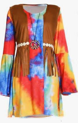 Women's tassel retro hippie performance Halloween costume 2025 temperament versatile new trendy clothing ins