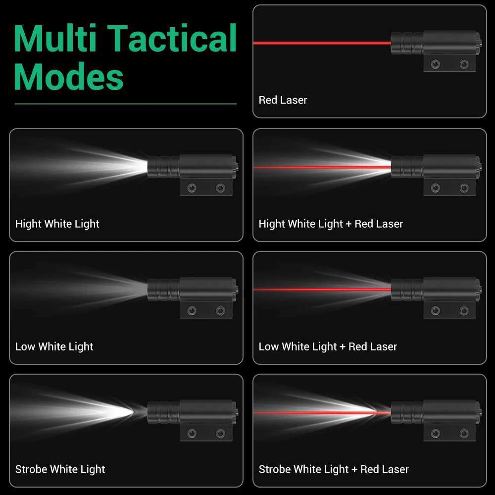Pistol Weapon Gun Light Red Green Blue Laser Sight Pistol Handgun Torch Hunting Flashlight Red Green Laser Sight for 20mm RailsZ250407