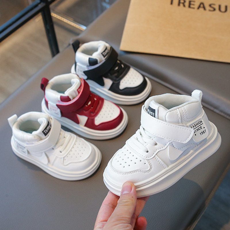 Kids Basketball Shoes for Children High Top Trainers Boys and Girls Sport Running Sneakers Umshop Enfant Toddler Baby Outdoor Shoes Sizes 21 - 30 U012
