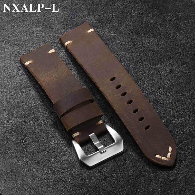Handmade First Layer Cowhide Watch Strap for Panerai PAM111 441 Band 22mm 24mm 26mm Vintage Leather Straps Soft Mens Bracelet S251106