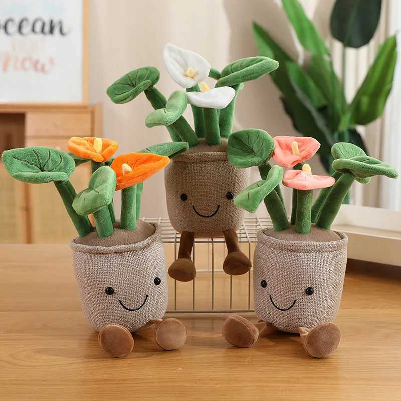10/35cm Cartoon Hot Sale Flower Anfria Potted Plush Doll Hanging Color Simulation Plant Plush Toy Home Decoration Gift For Child C251107