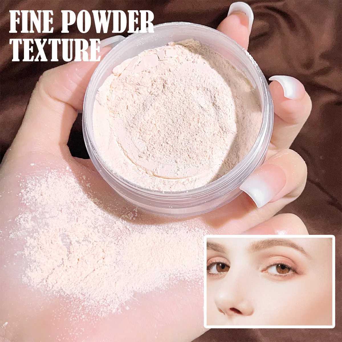 Set powder oil control matte waterproof sweat proof natural brightness sludge coverage soft focus effectXJ250407