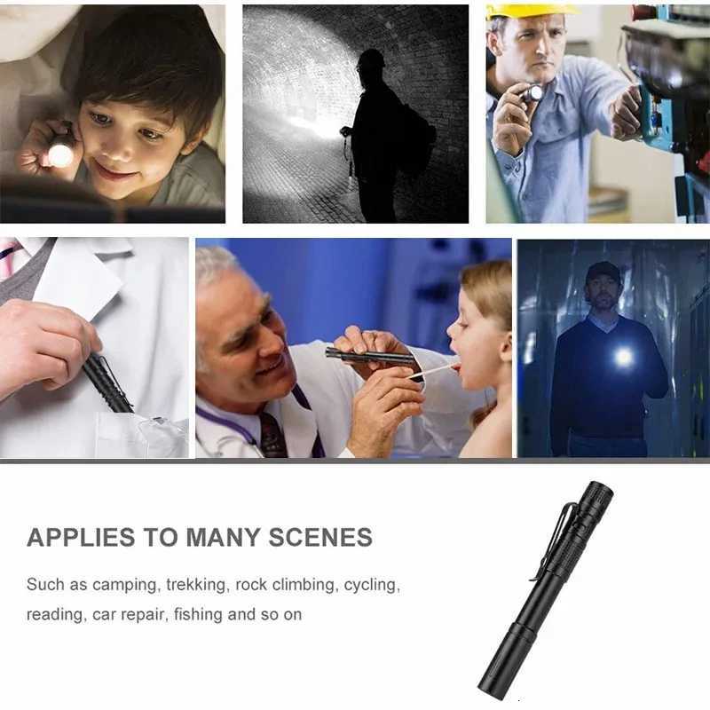 E2 LED Camping Fishing Flashlight Pen Light Mini Portable led Tactical Flashlight For The Dentist for Hiking edc Torch LanternW251106