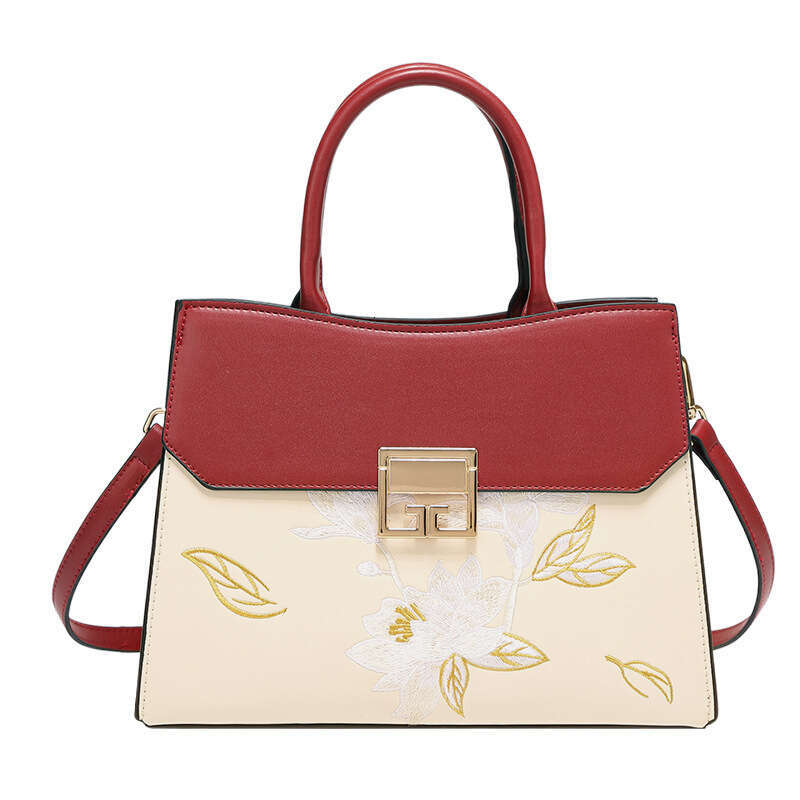 Designer Bag Wedding Handbag For Women New Luxury Large Capacity Embroidered Lotus Mom S