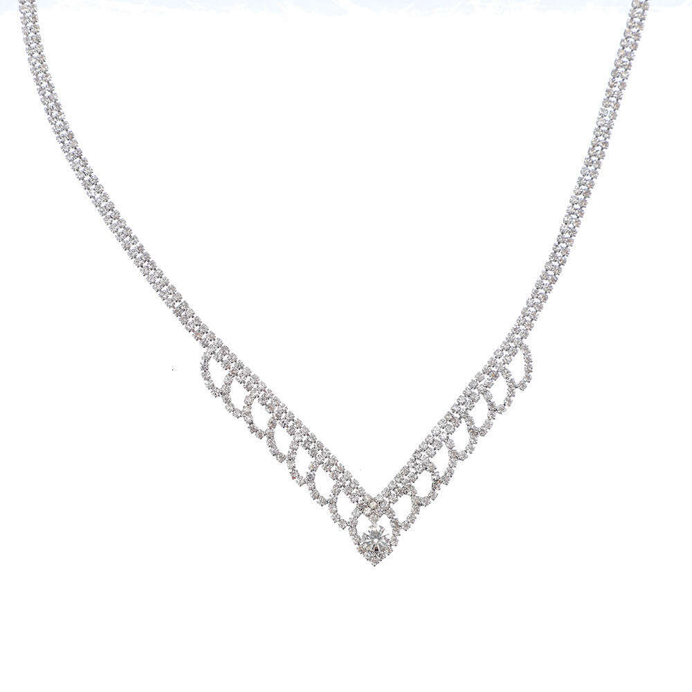 Popular personality sier lace necklace urious temperament dinner NEW party women's collarbone chain