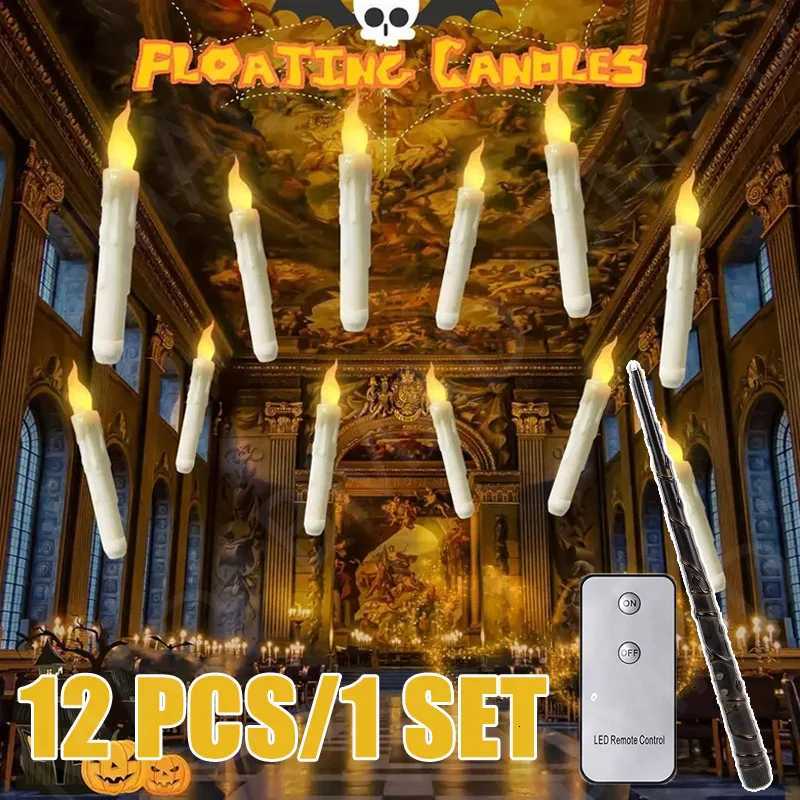 Christmas LED Flameless Candles Remote Control Floating Candles for Party Church Christmas Halloween Decoration W251107