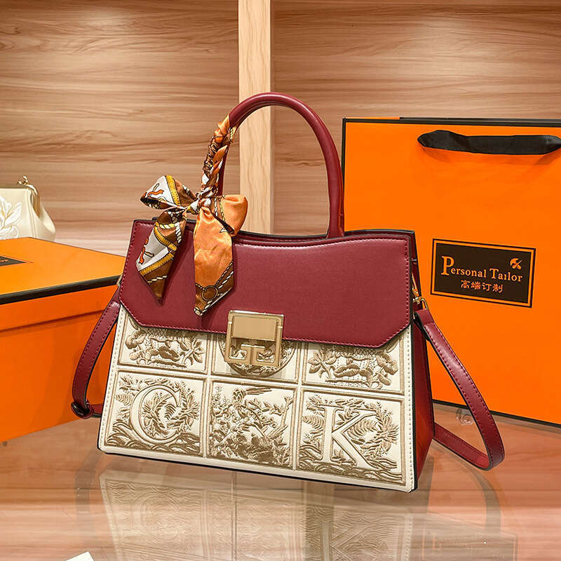 Designer Bag Embroidered Gift Newlywed Mother Red Wedding Elders And In Law Handbag Crossbody For Women