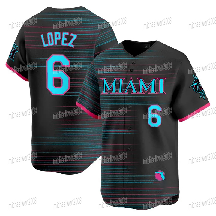 Marlins 2025 City Connect Jersey Kyle Stowers Otto Lopez Matt Mervis Sandy Alcantara Jonah Bride Xavier Edwards Derek Hill Dane Myer