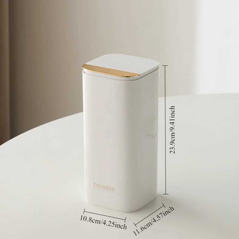 Automatic Lifting Makeup Brush Organizer Four Grid Storage Cosmetic Tools eyeliner eyebrow pencil dust-proof brush bucket J251115