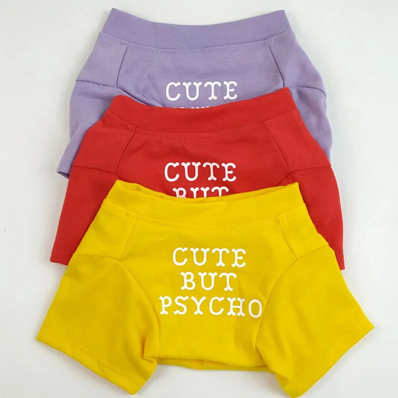 Big Size Letters Printed Summer Dog T-shirt Pure Cotton Dog Clothes For French Bulldog Soft Breathable Pet Costume Fashion 250407