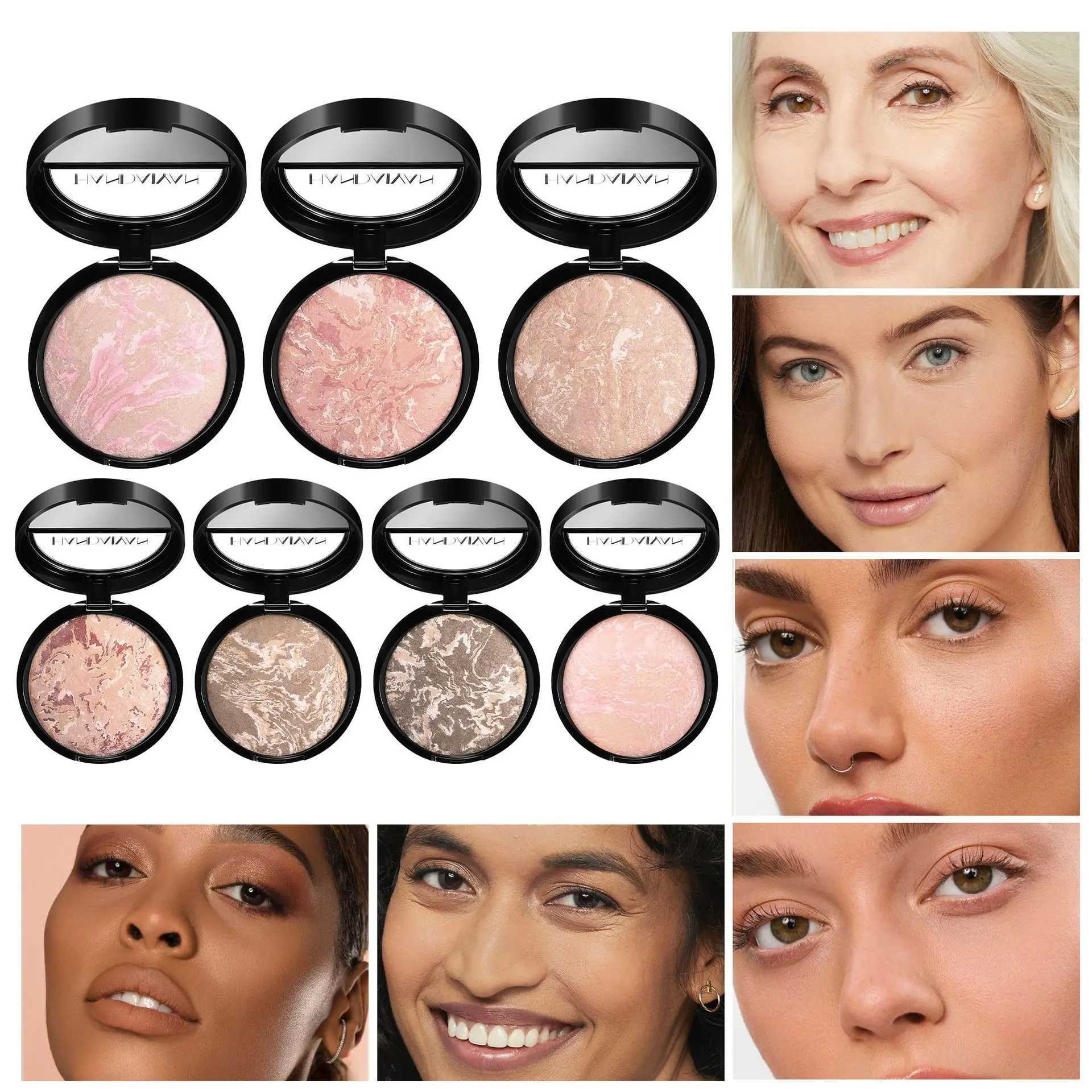 7-Color Baking Duo Powder Matte Facial Base Set Powder Waterproof Oil Control Full Coverage Makeup SetXJ250407