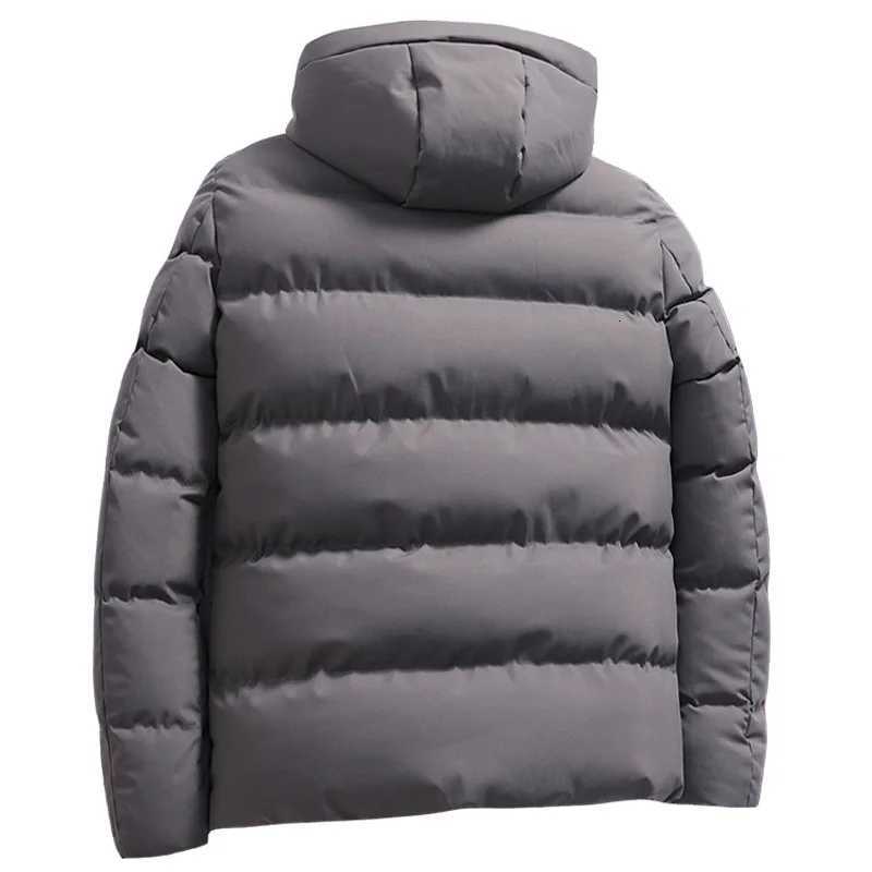 Mens Coats Winter Parkas Casual Solid Hooded Parka Coat Men Long Sleeve Windbreak Lightweight Padded Jackets Streetwear JacketT251107