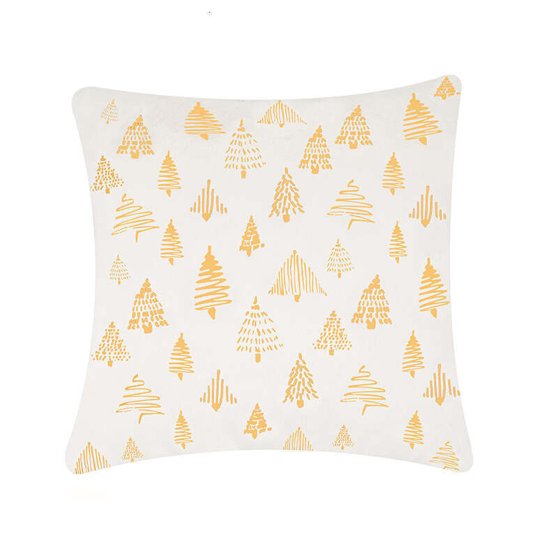 New Christmas Tree Gold Stamping Double-Sided Pillowcase Atmosphere Decoration Cushion Cover