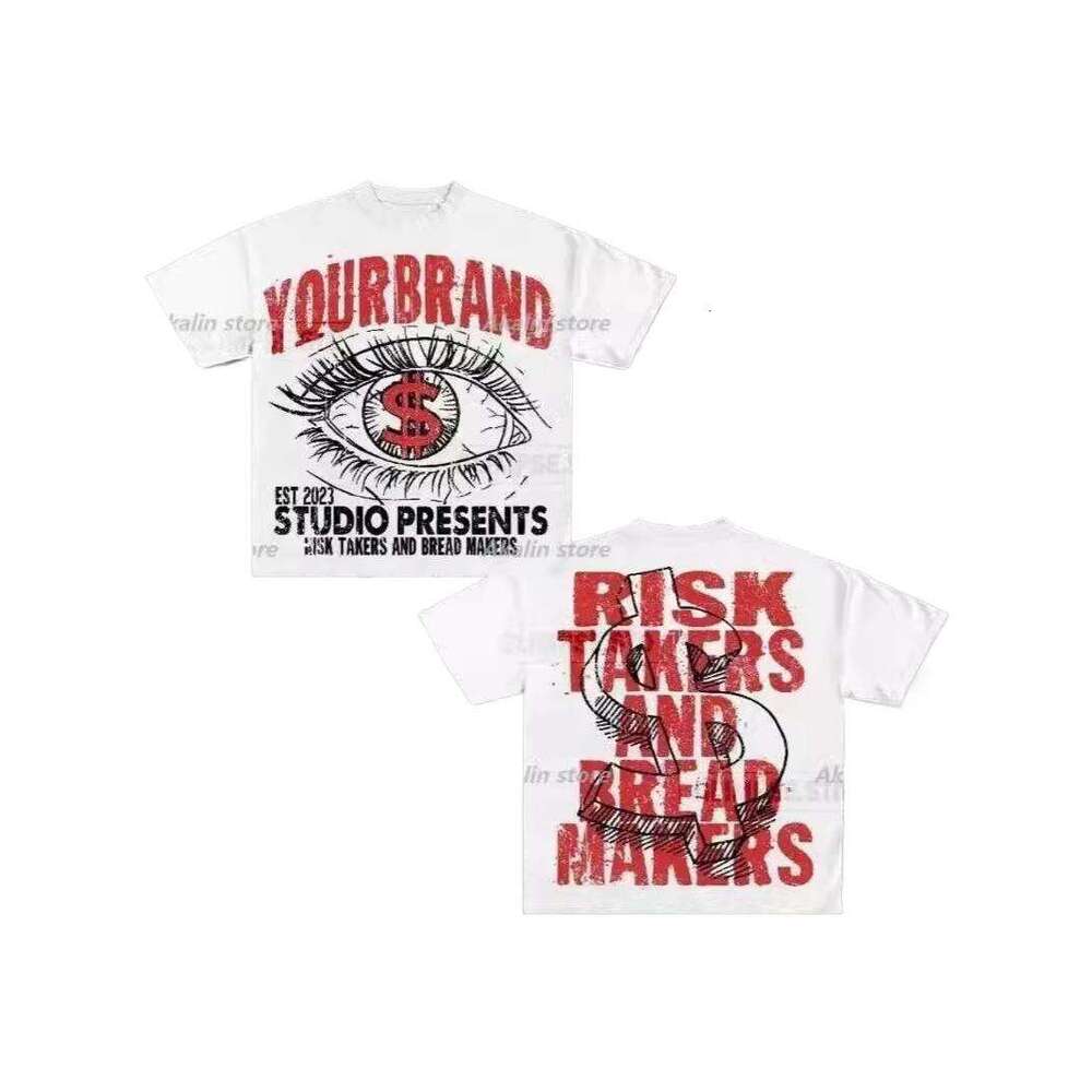 mens with american print y2k top made of pure cotton and oversized tshirt