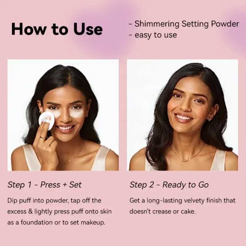 Matte loose powder transparent makeup set powder mineral shrinkage hole waterproof oil control finish bright cosmeticsXJ250407