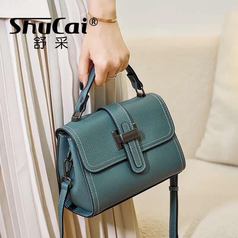 Genuine Fashion Female Summer Crossbody Leather Women's Bags Single Shoulder Tote Small Square Bag