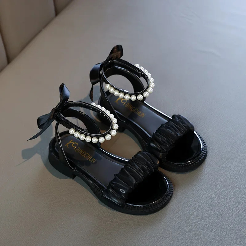 Girls Shoes Childrens Shoes Summer Fashion Girls Roman Sandals Soft Childrens Sandals Pearl Princess Sandals 250402