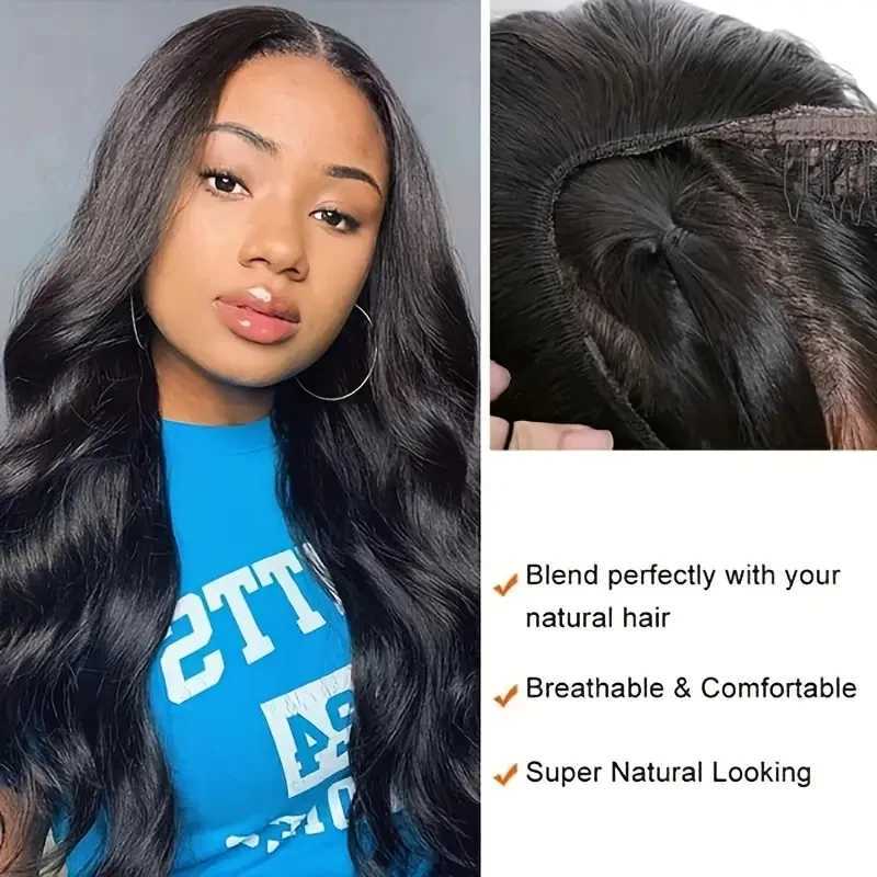 Body Wave V Part Wig 30 Inches No Glue Wig Human Hair For Women 250 Density V Shape Wigs Human Hair Glueless Wigs Natural Color W251107