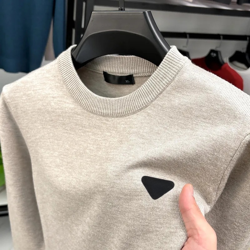 Men'S Sweaters Crew Neck Pullover Knitted Sweater Spring Autumn Long-Sleeved Top Base Shirt Fashion Winter Warm Long Sleeve Knitting Jumper