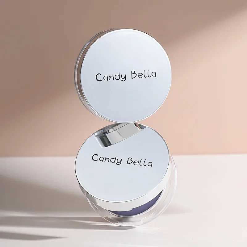 Matte set powder long-lasting oil control purple glitter pressed powder glossy facial powder jelly compact basic makeupXJ250407