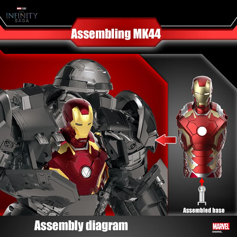 Fondjoy Marvel Iron Man MK43 1/7 Scale LED Model Kit Wholesale - Light-Up Reactor Collectible Action Figure, Bulk Stock for Retailers
