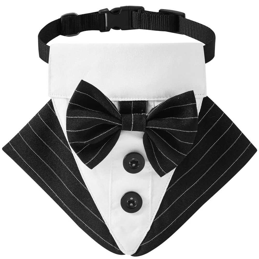 Sucado dog tailcoat collar adjustable formal pet bandage washable breathable wedding scarf with bow and D-ring used for parties M250406