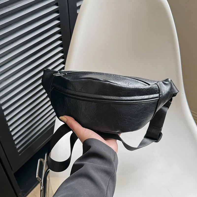 Sewing thread Pu zipper womens waist bag casual commuting womens selling bag Bolsas Para Mujeres 250402