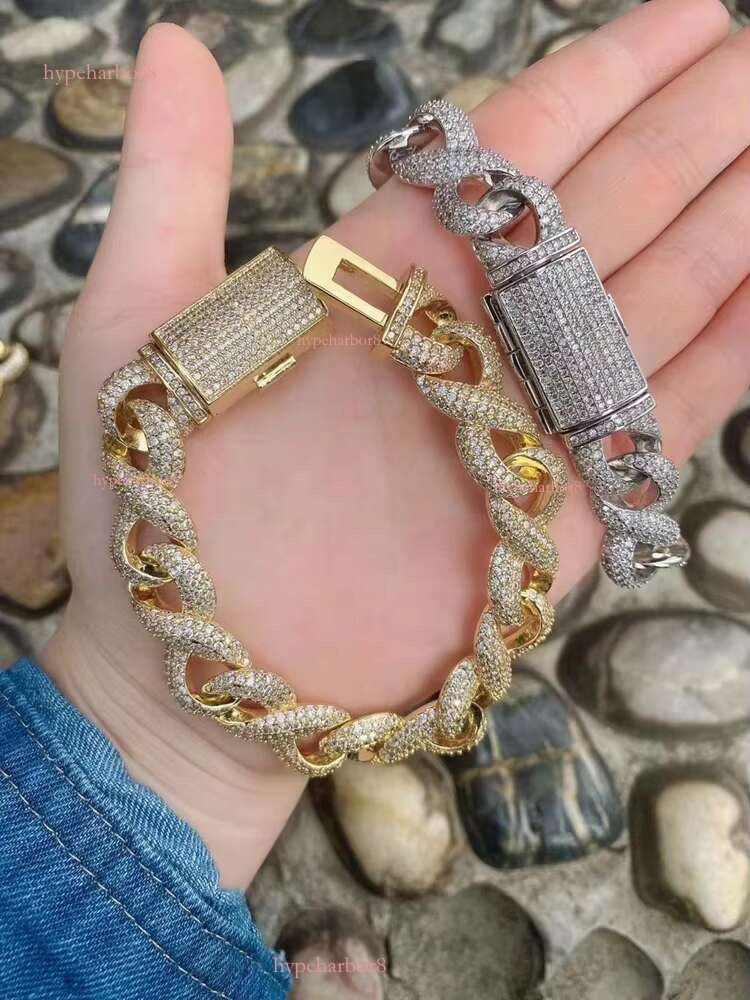 HipHop Men's Jewelry Zircon Miami Cuba k Gold Chain Necklace Bracelet