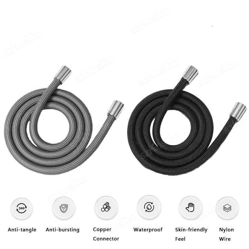 15/2M Nylon ible Shower Hose High Pressure Shower Tube GI/2 Universal Shower Pipe Bathro Accessories Y251107