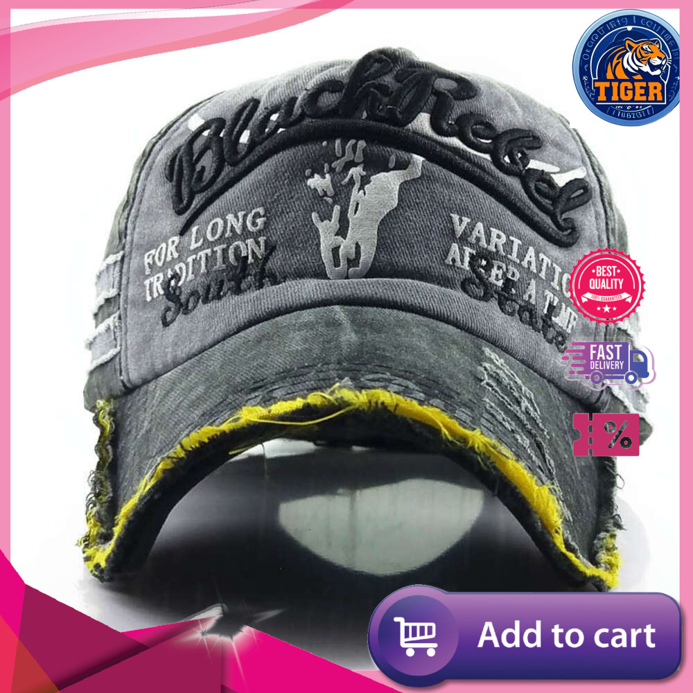 Ddmytiger Duck Tongue Made Old Bull Head Washed Sunshade New Men S And Women Baseball Hat Sunscreen H
