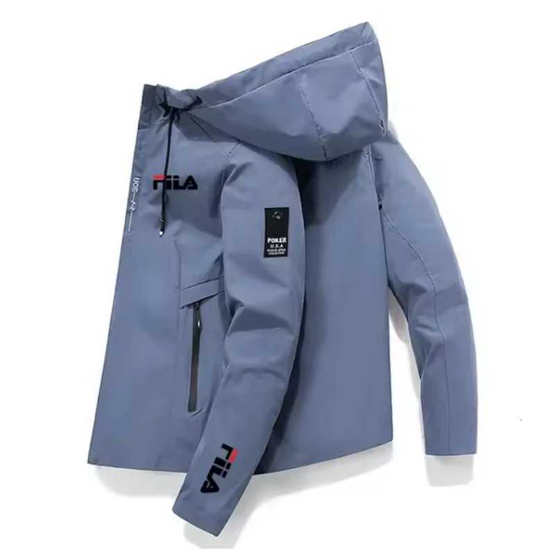 2024 New Spring and Autumn brand mens windproof zipper jacket leisure high quality hooded baseball jacket outdoor sports jacketT251107