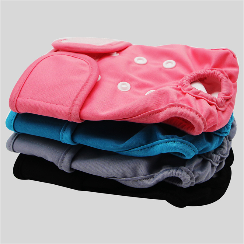 Female Dog Cloth Diaper Solid Color Doggy Panties - Breathable & Comfortable Pet Underwear for Small to Medium Canines